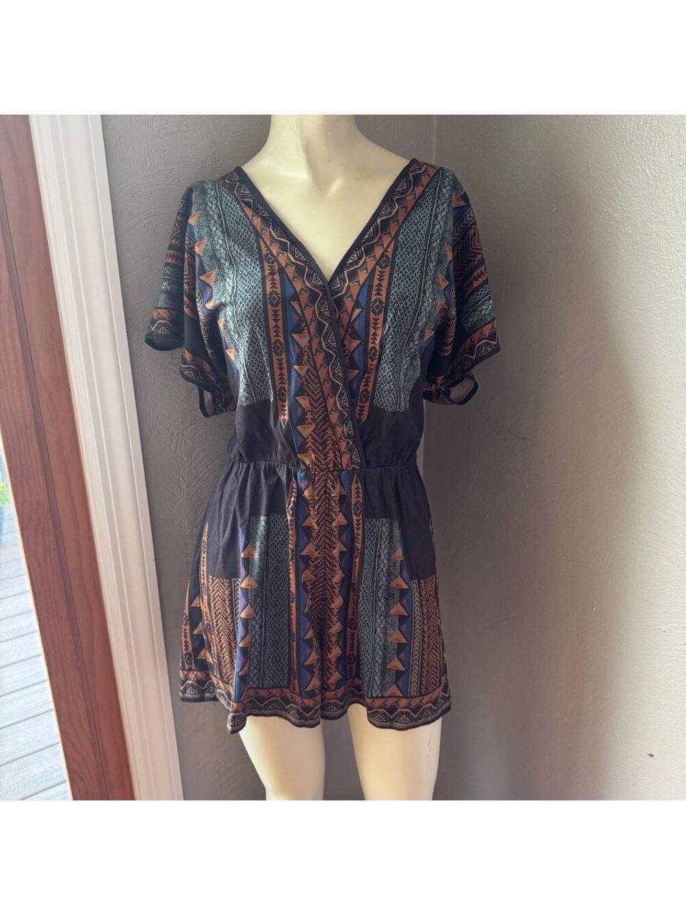 Jealous Tomato Aztec romper size medium